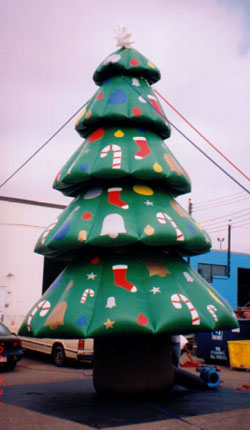 Christmas tree advertising balloons