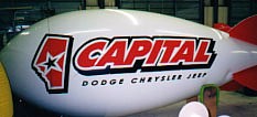 helium advertising blimps made with polyurethane