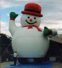 Snowman advertising balloon
